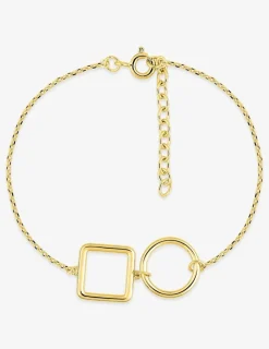 Bracelet Bracelet plaqué or souple motif géométrique central SO OR