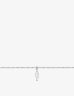 Bracelet breloque plume en argent 925 ‰ rhodié SO OR