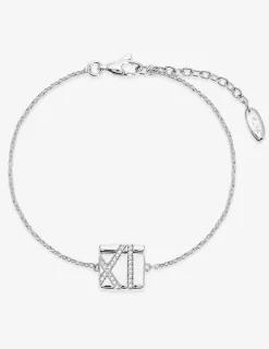 Bracelet carré Argent 925‰ rhodié & oxydes de zirconium SO OR