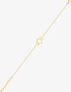 Bracelet carrés entremêlés plaqué or SO OR