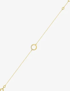 Bracelet cercle en or jaune 375‰ et oxyde de zirconium SO OR