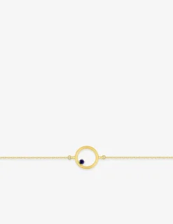 Bracelet cercle et saphir or jaune 375‰ SO OR