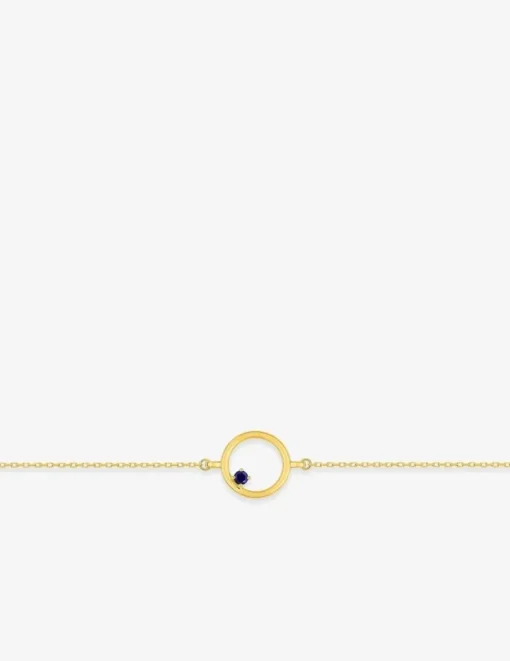 Bracelet cercle et saphir or jaune 375‰ SO OR