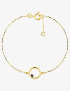 Bracelet cercle et saphir or jaune 375‰ SO OR