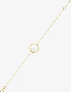 Bracelet cercle or jaune 375‰ et perle 6 mm SO OR