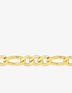 Bracelet Chaine alternée 1+3 en or jaune 375 ‰ 4 mm de largeur SO OR