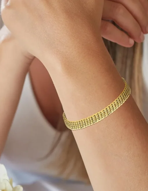 Bracelet Chaîne américaine en or jaune 375 ‰ SO OR
