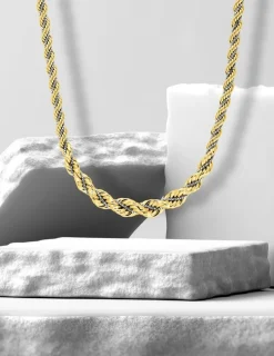 Bracelet Chaîne corde en or jaune 375 ‰ SO OR