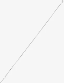Bracelet Chaîne de cheville Singapour argent rhodié 925 ‰ 1 mm SO OR