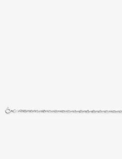 Bracelet Chaîne de cheville Singapour argent rhodié 925 ‰ 2 mm SO OR