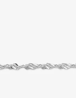Bracelet Chaîne de cheville Singapour argent rhodié 925 ‰ 2 mm SO OR
