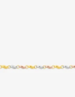 Bracelet Chaîne en tricolore or 375 ‰ SO OR