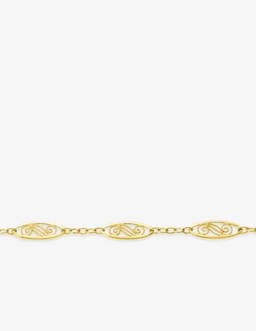 Bracelet Chaîne filigrane or jaune 375 ‰ SO OR