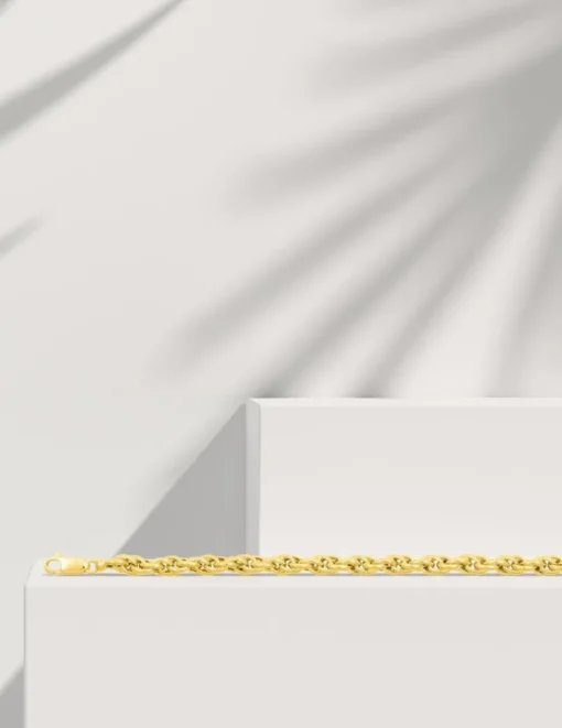 Bracelet Chaîne forçat en or jaune 375 ‰ SO OR