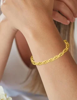 Bracelet Chaîne forçat en or jaune 375 ‰ SO OR