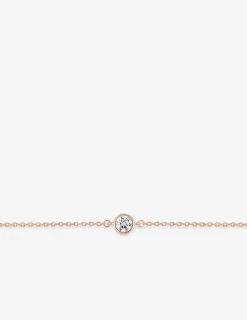 Bracelet chaîne forçat plaqué or rose et oxyde de zirconium serti clos SO OR