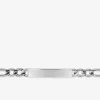 Bracelet chaîne gourmette et plaque rectangle 6 mm acier SO OR