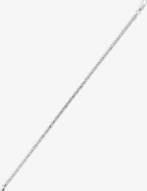 Bracelet Chaîne haricot en or blanc 375 ‰ SO OR