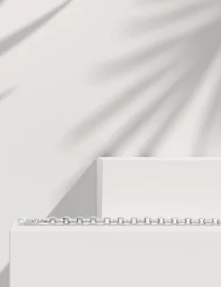 Bracelet Chaîne jaseron en or blanc 375 ‰ SO OR