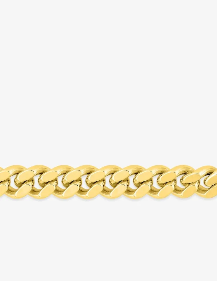 Bracelet Chaîne maille gourmette diamantée en or jaune 750‰ SO OR