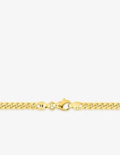 Bracelet Chaîne maille gourmette diamantée en or jaune 750‰ SO OR