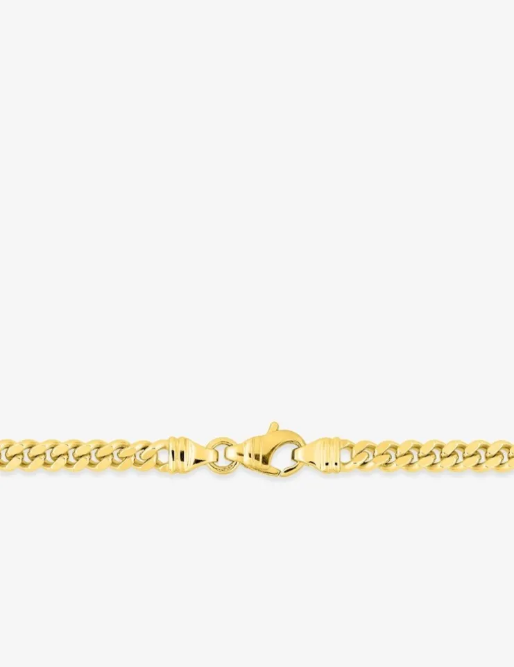 Bracelet Chaîne maille gourmette diamantée en or jaune 750‰ SO OR