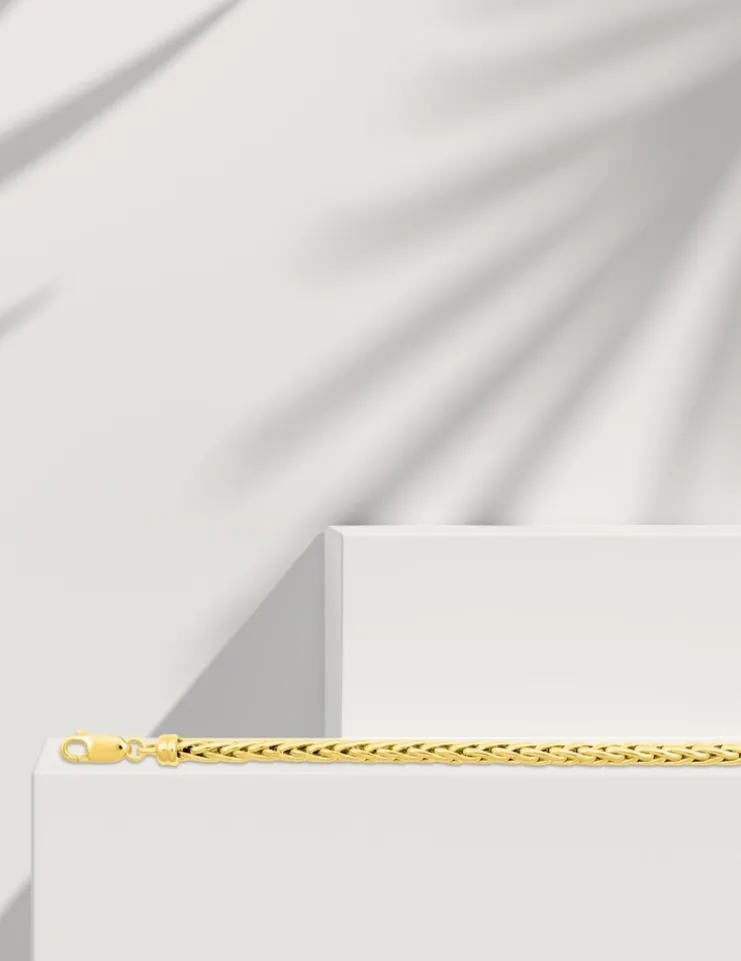 Bracelet Chaîne palmier en or jaune 375 ‰ SO OR