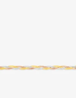 Bracelet Chaîne tresse tricolore or 375 ‰ SO OR