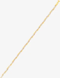 Bracelet Chaîne tresse tricolore or 375 ‰ SO OR