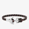 Bracelet cordon acier gris ancre fantaisie SO OR