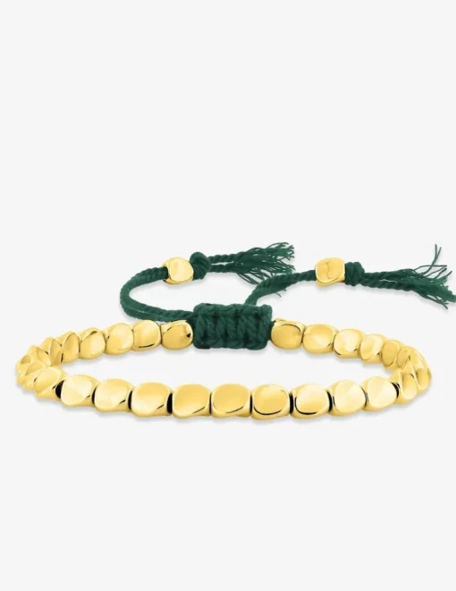 Bracelet cordon cuivre doré vert SO OR