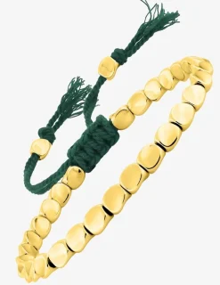 Bracelet cordon cuivre doré vert SO OR