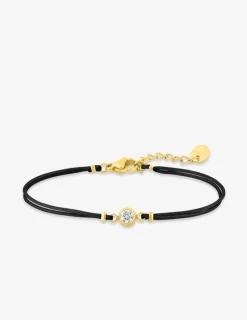 Bracelet cordon et acier doré, cristal synthétique SO OR