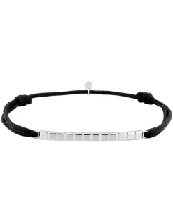 Bracelet cordon et argent 925 ‰ rhodié SO OR
