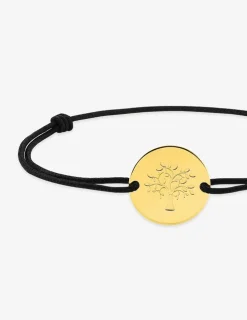 Bracelet cordon et motif arbre de vie en or jaune 375 ‰ SO OR