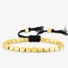 Bracelet cordon noir avec des détails en cuivre doré SO OR
