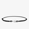 Bracelet cordon noir, oxyde de zirconium forme goutte et argent rhodié 925 ‰ SO OR