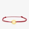 Bracelet cordon rouge motif étoile en or jaune 375 ‰ SO OR