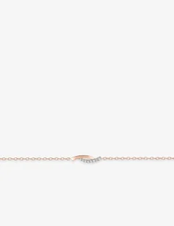 Bracelet courbes bicolores plaqué or rose, rhodium et oxydes de zirconium SO OR