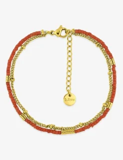 Bracelet cristal synthétique et acier doré SO OR