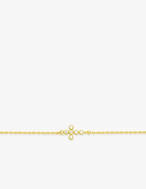 Bracelet croix plaqué or SO OR