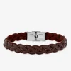 Bracelet cuir marron et acier SO OR