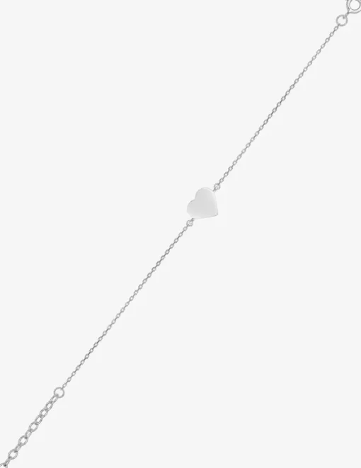 Bracelet cœur en argent 925‰ rhodié SO OR