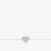 Bracelet cœur en or blanc 375‰ et oxyde de zirconium SO OR