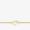 Bracelet cœur plaqué or double chaîne SO OR