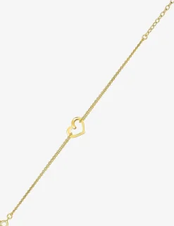 Bracelet cœur plaqué or double chaîne SO OR