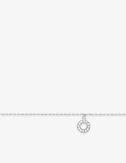 Bracelet de cheville argent 925‰ rhodié et cercle oxydes de zirconium SO OR