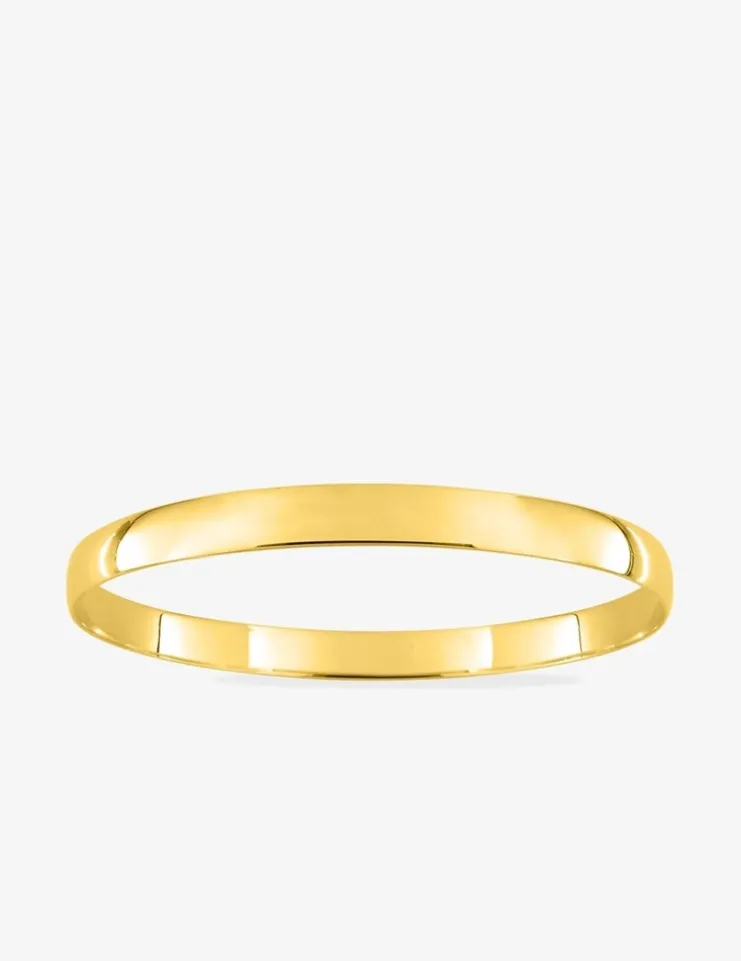 Bracelet demi-jonc plat 6 mm en or jaune 375 ‰ SO OR