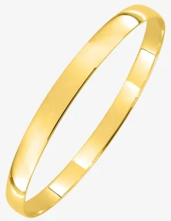 Bracelet demi-jonc plat 6 mm en or jaune 375 ‰ SO OR