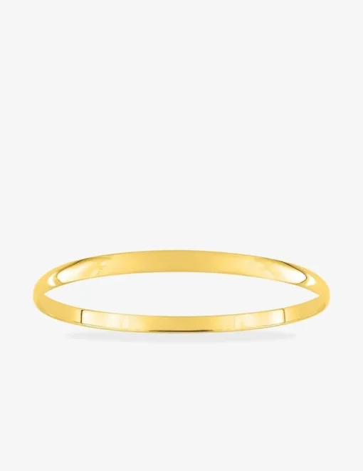 Bracelet demi-jonc plat 4 mm en or jaune 375 ‰ SO OR